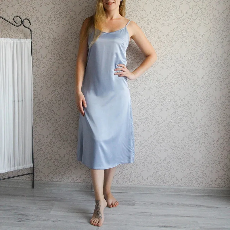 Spaghetti Straps V-Neck Backless Long Dress for Women