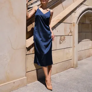Spaghetti Straps V-Neck Backless Long Dress for Women