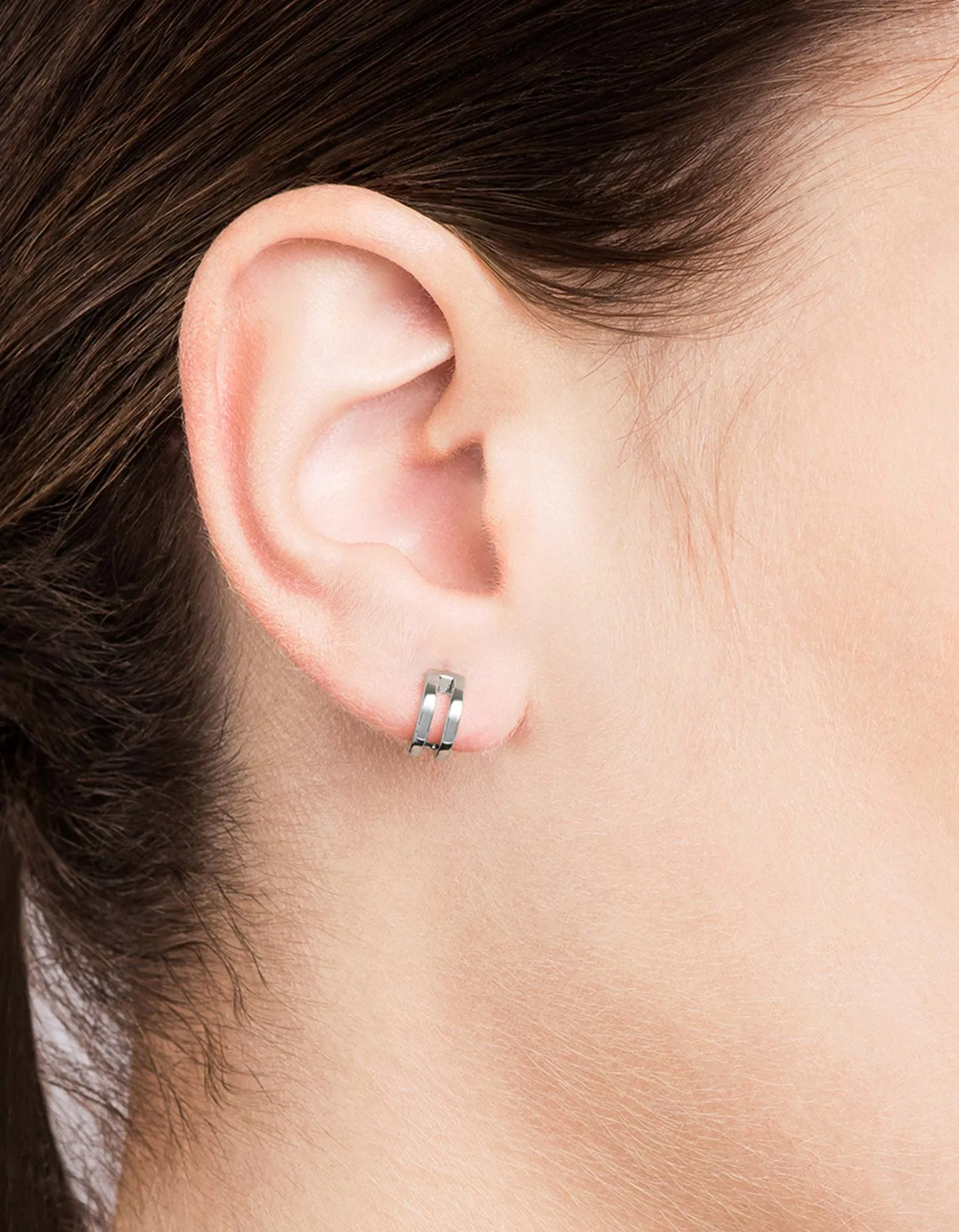 Split Layer Earrings, Sterling SIlver