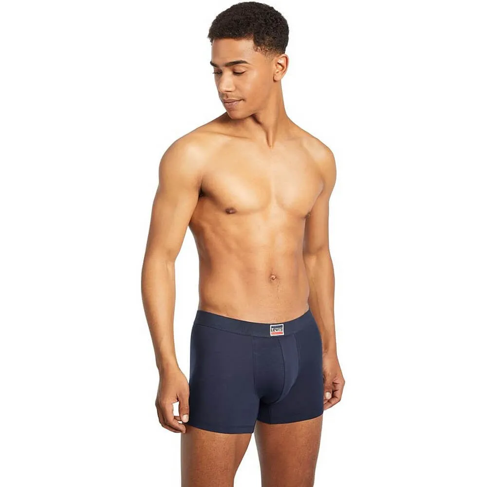Súprava 2 kusov boxeriek Levi's® Organic Cotton Sprtswr Aop Boxer Brief šedé/tmavomodré