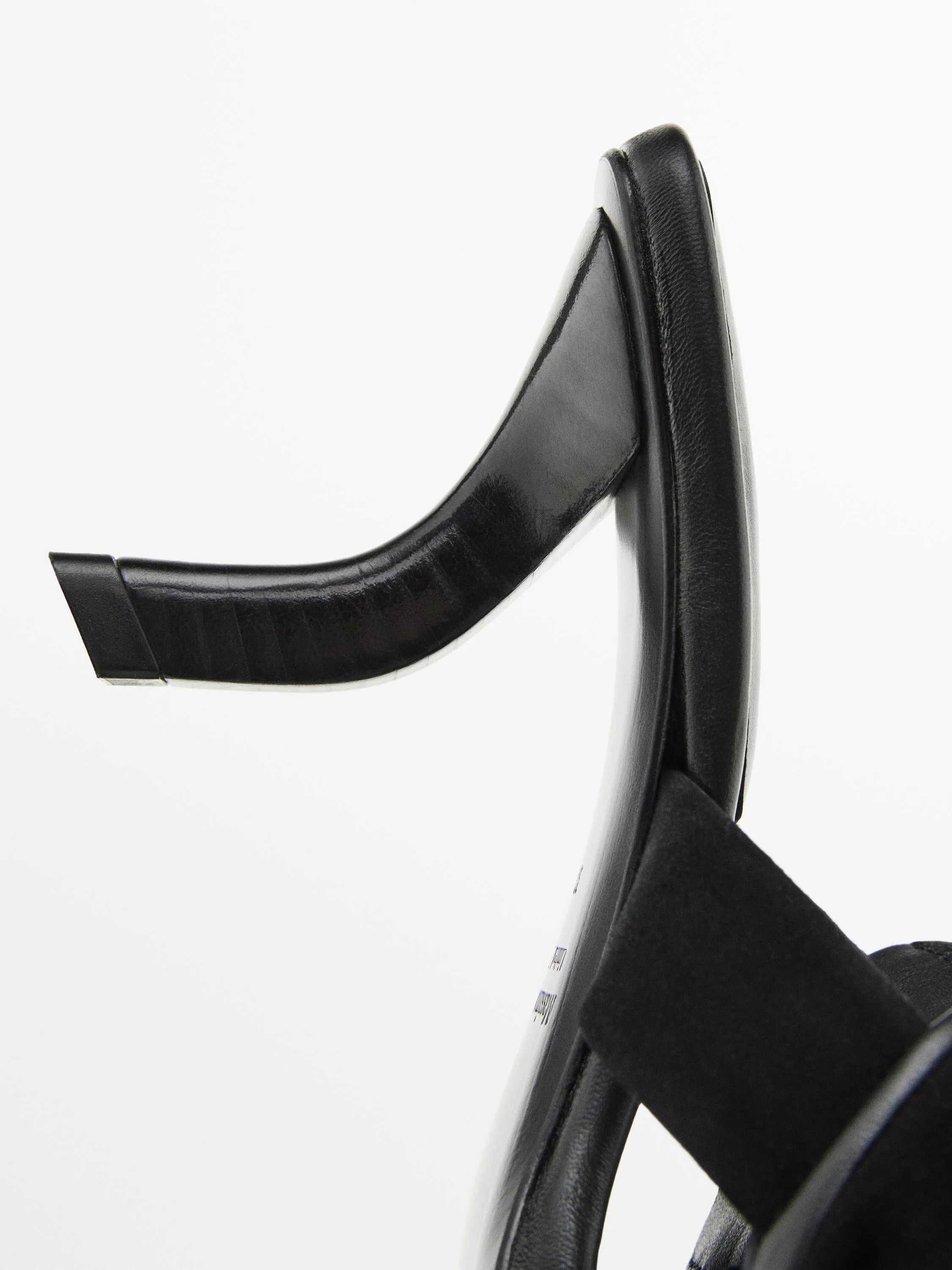 Suede high-heel sandals with tie detail