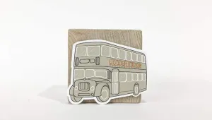 Tan Double Decker Bus Stickers