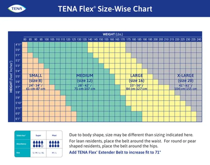 TENA® ProSkin™ Flex Maxi Brief, Maximum Absorbency, Size 16/Large