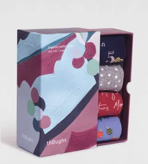 Thought Carole Christmas Socks Box of 4
