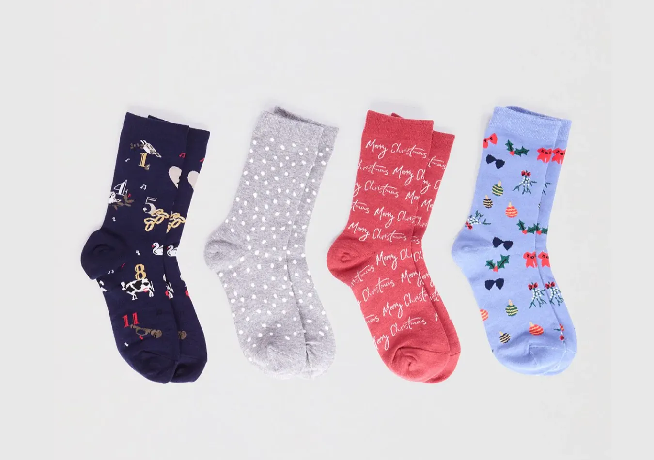Thought Carole Christmas Socks Box of 4