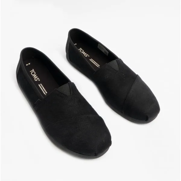 TOMS ALPARGATA Mens Cotton Espadrille Black