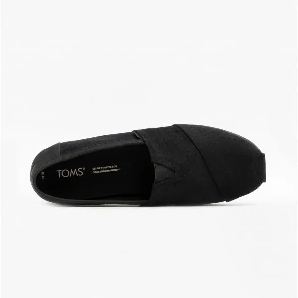 TOMS ALPARGATA Mens Cotton Espadrille Black