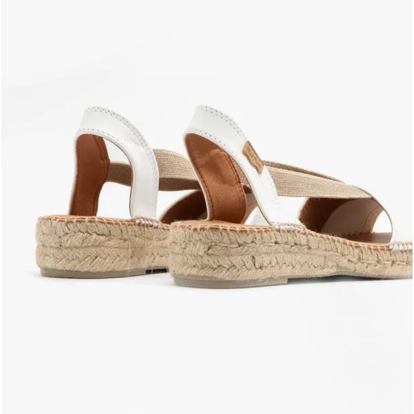 Toni Pons ETNA Womens Leather Espadrille Sandals White