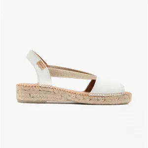 Toni Pons ETNA Womens Leather Espadrille Sandals White