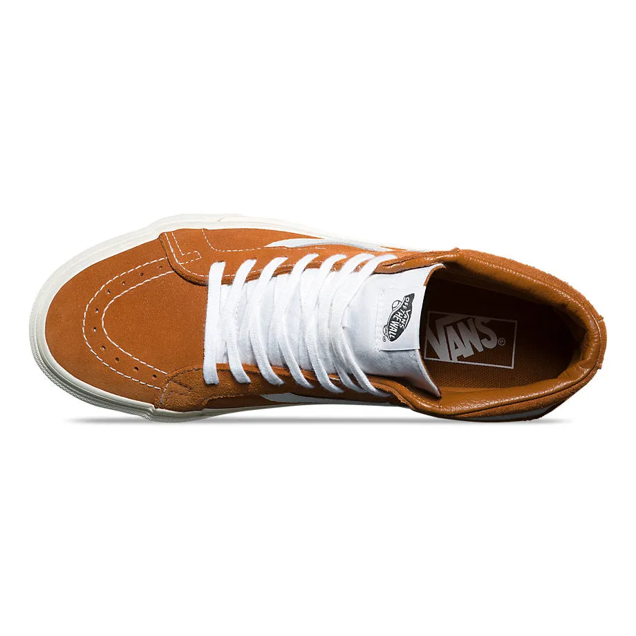 VANS SK8-HI REISSUE RETRO SPORT GLAZED GINGER BROWN TRAINERS (UK 7)