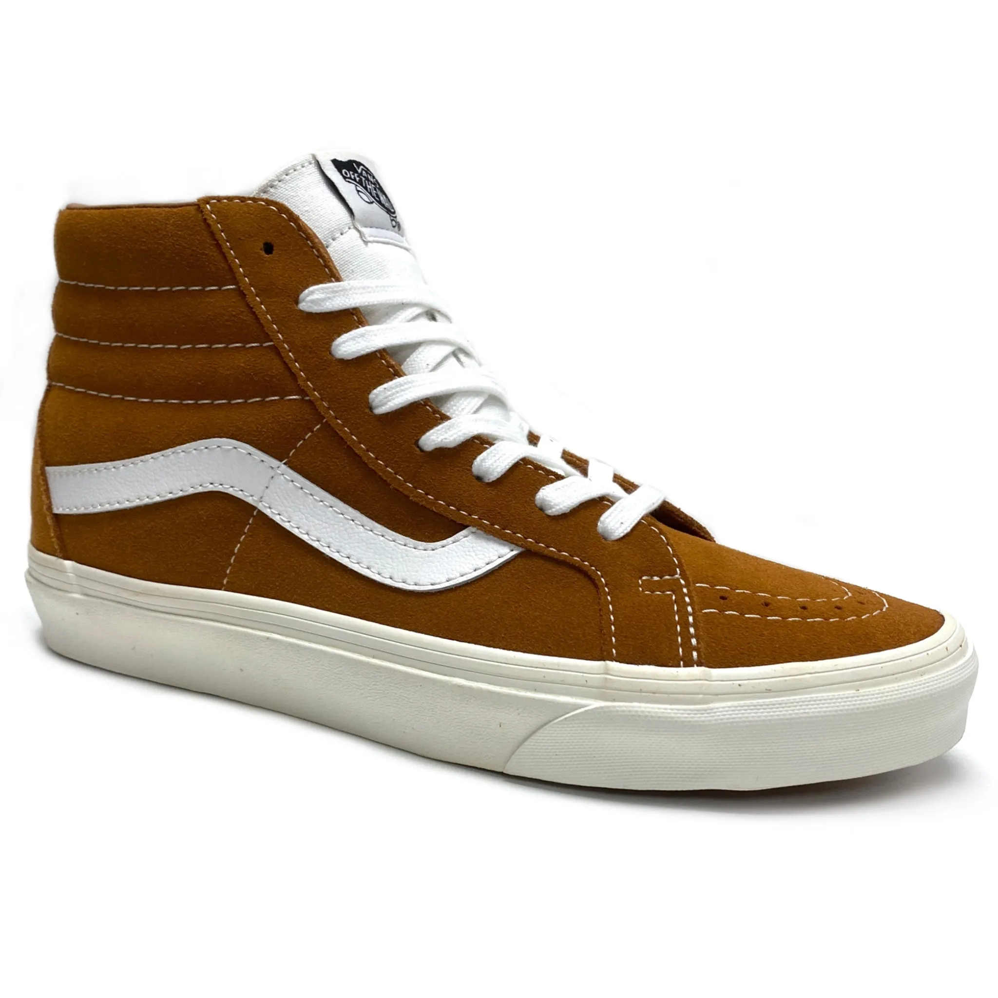 VANS SK8-HI REISSUE RETRO SPORT GLAZED GINGER BROWN TRAINERS (UK 7)