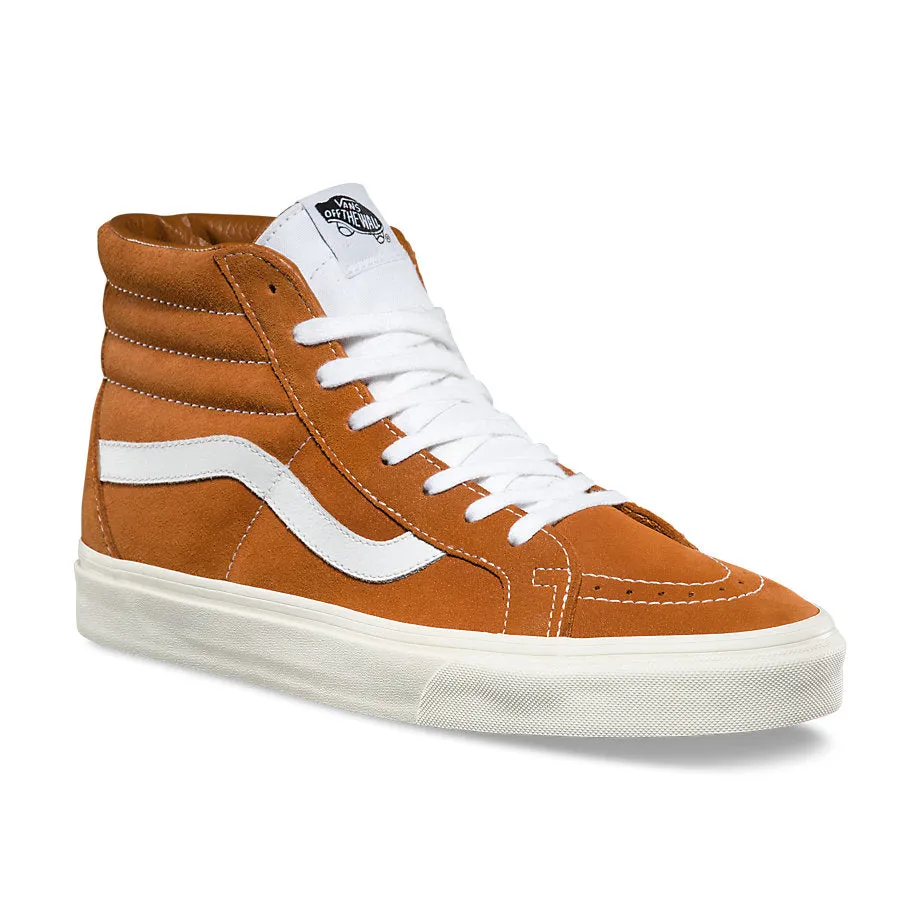 VANS SK8-HI REISSUE RETRO SPORT GLAZED GINGER BROWN TRAINERS (UK 7)