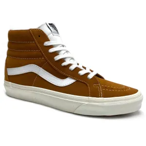 VANS SK8-HI REISSUE RETRO SPORT GLAZED GINGER BROWN TRAINERS (UK 7)