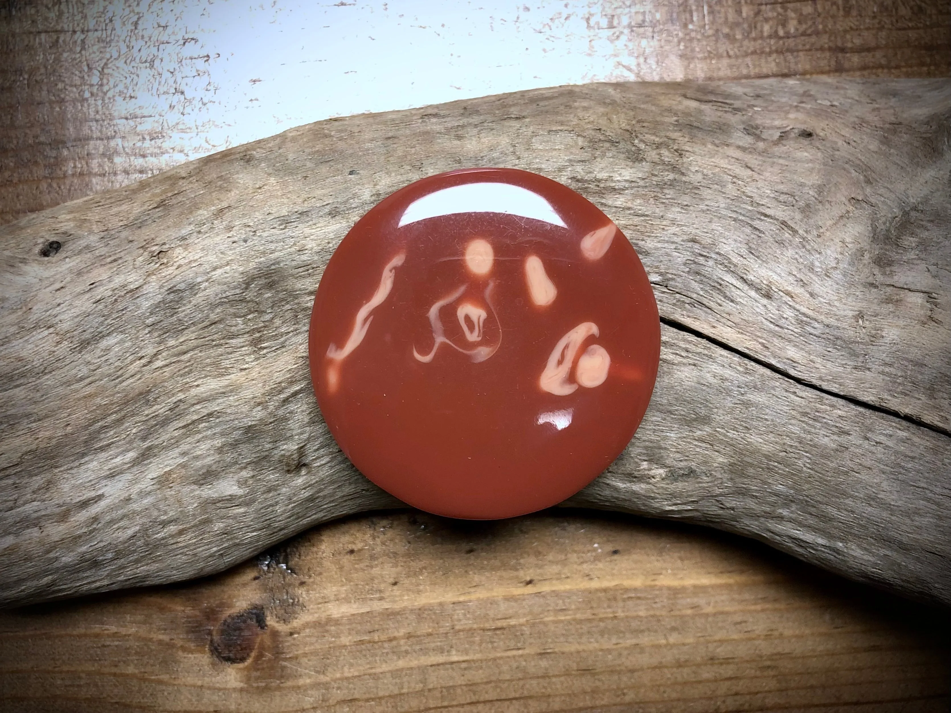 Vintage Plastic Large Marbled Bead