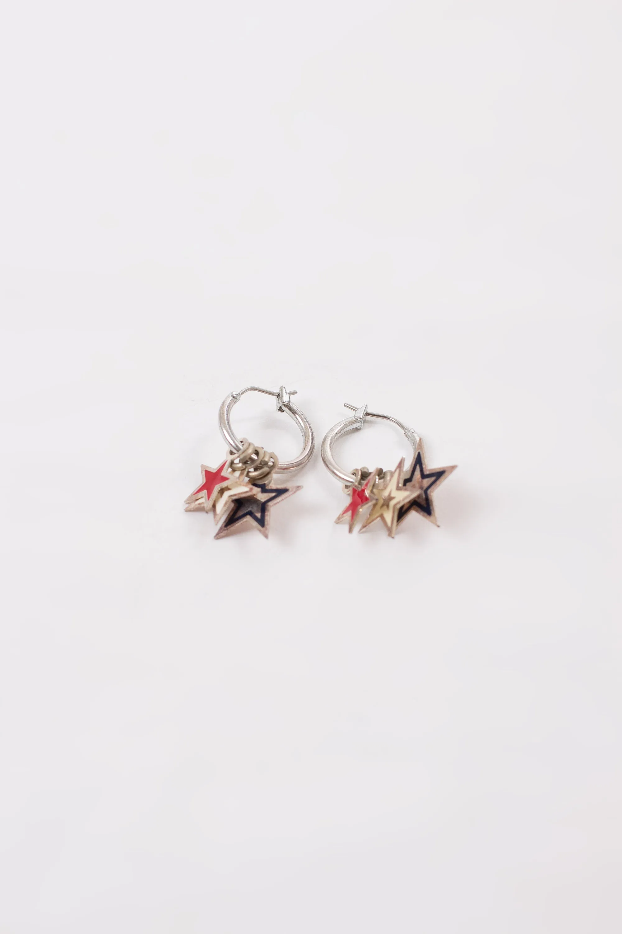 Vintage Three Star Hoop Earrings