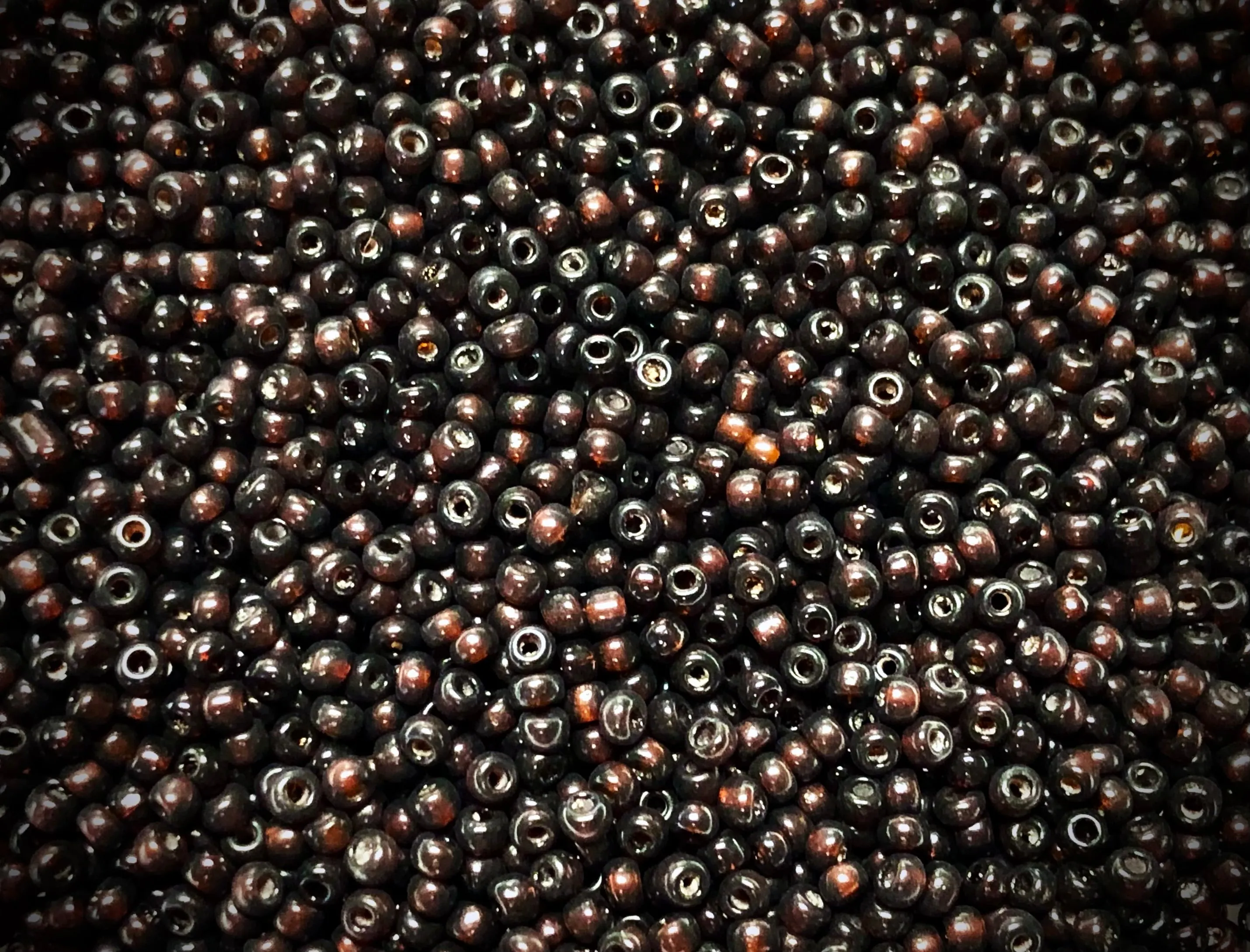 Vintage Venetian Seed Beads - 10/0 - Transparent Sepia
