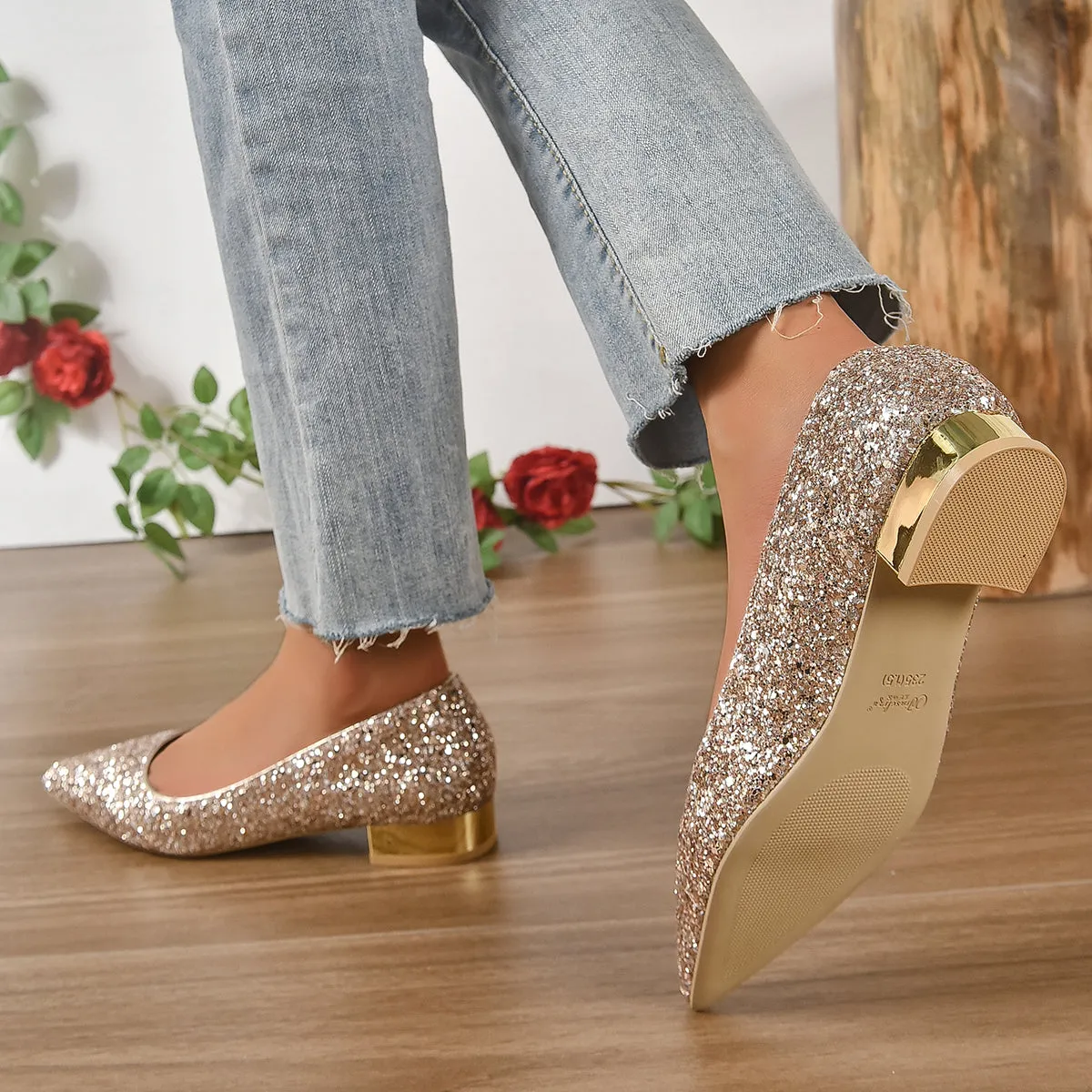 VougeVamp Women's Candy Color Bridal Shoes – Stylish & Comfortable Flat Shoes for Spring, Summer & Autumn