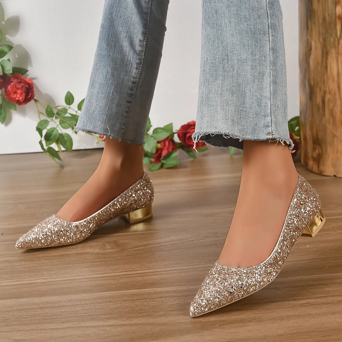 VougeVamp Women's Candy Color Bridal Shoes – Stylish & Comfortable Flat Shoes for Spring, Summer & Autumn