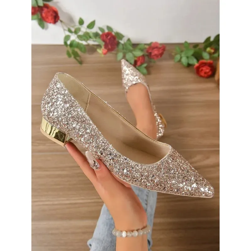 VougeVamp Women's Candy Color Bridal Shoes – Stylish & Comfortable Flat Shoes for Spring, Summer & Autumn