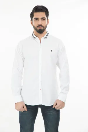 White Casual Shirt FS Slim Fit