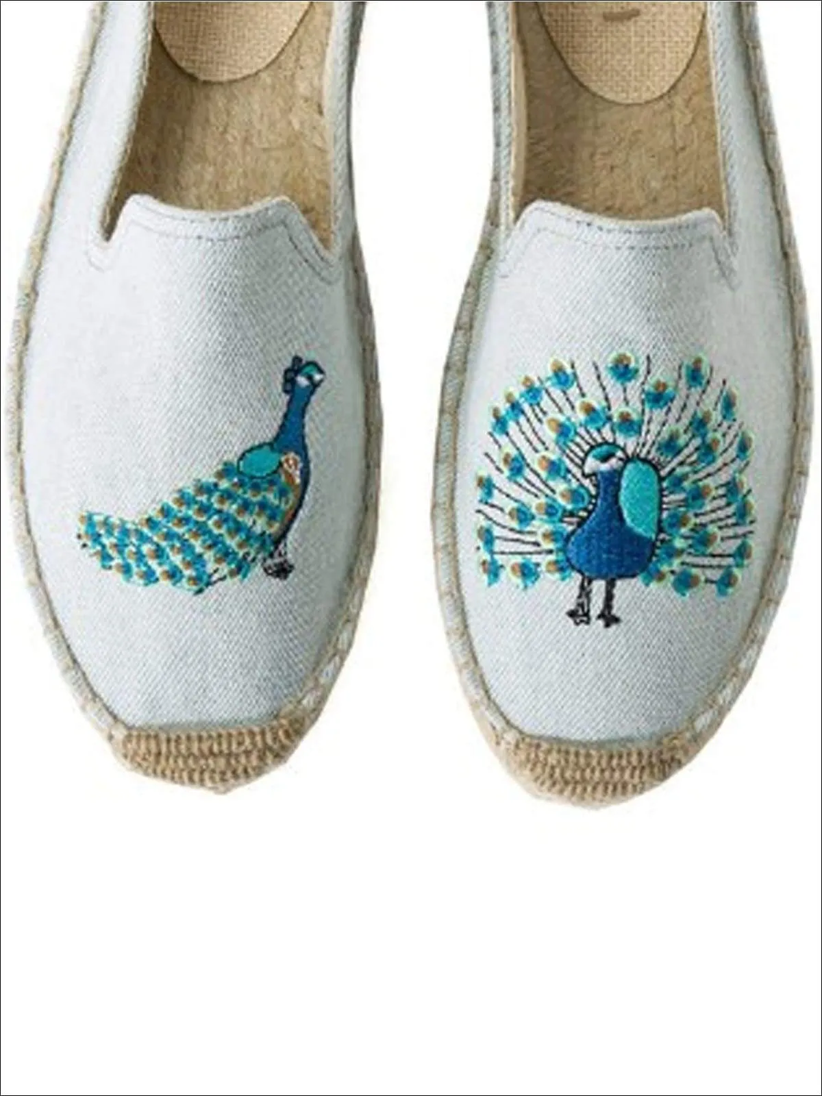 Women's Embroidered Espadrille Loafers (Multi Color Options) By Liv and Mia