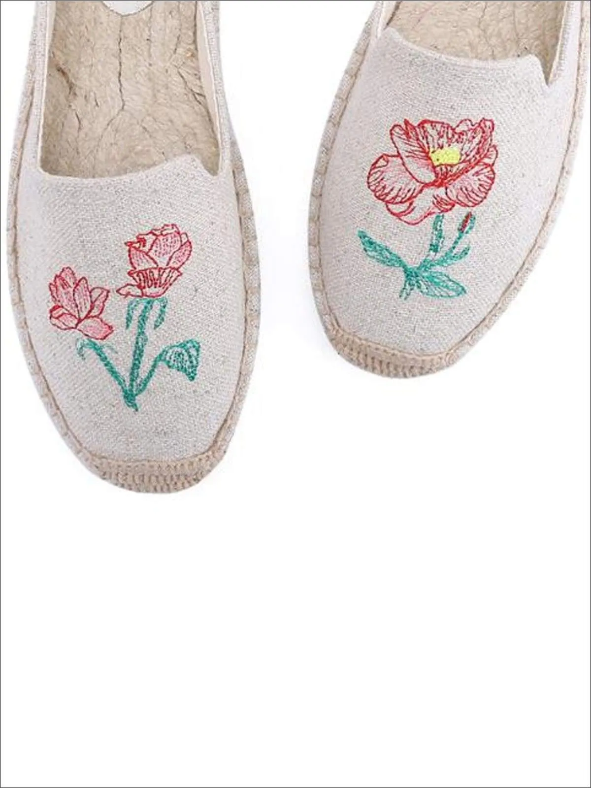 Women's Embroidered Espadrille Loafers (Multi Color Options) By Liv and Mia