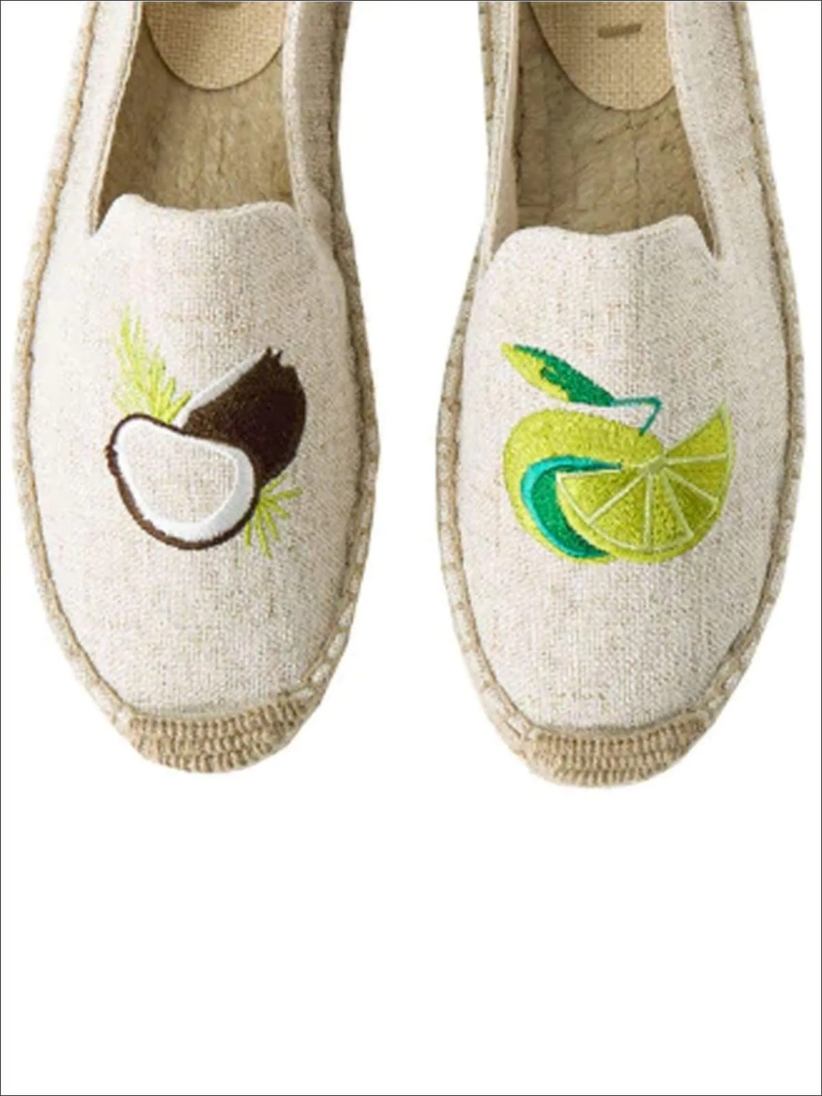 Women's Embroidered Espadrille Loafers (Multi Color Options) By Liv and Mia