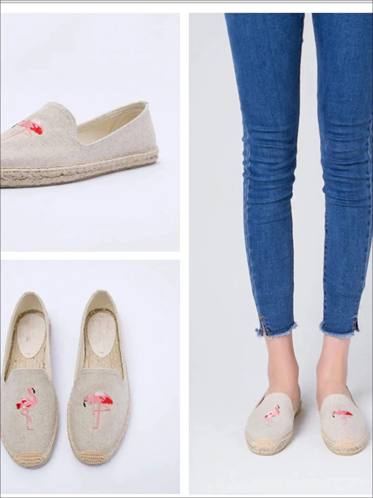 Women's Embroidered Espadrille Loafers (Multi Color Options) By Liv and Mia