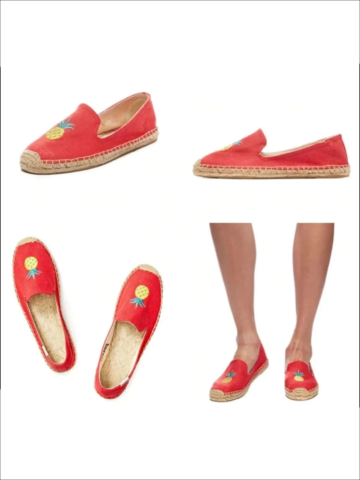 Women's Embroidered Espadrille Loafers (Multi Color Options) By Liv and Mia