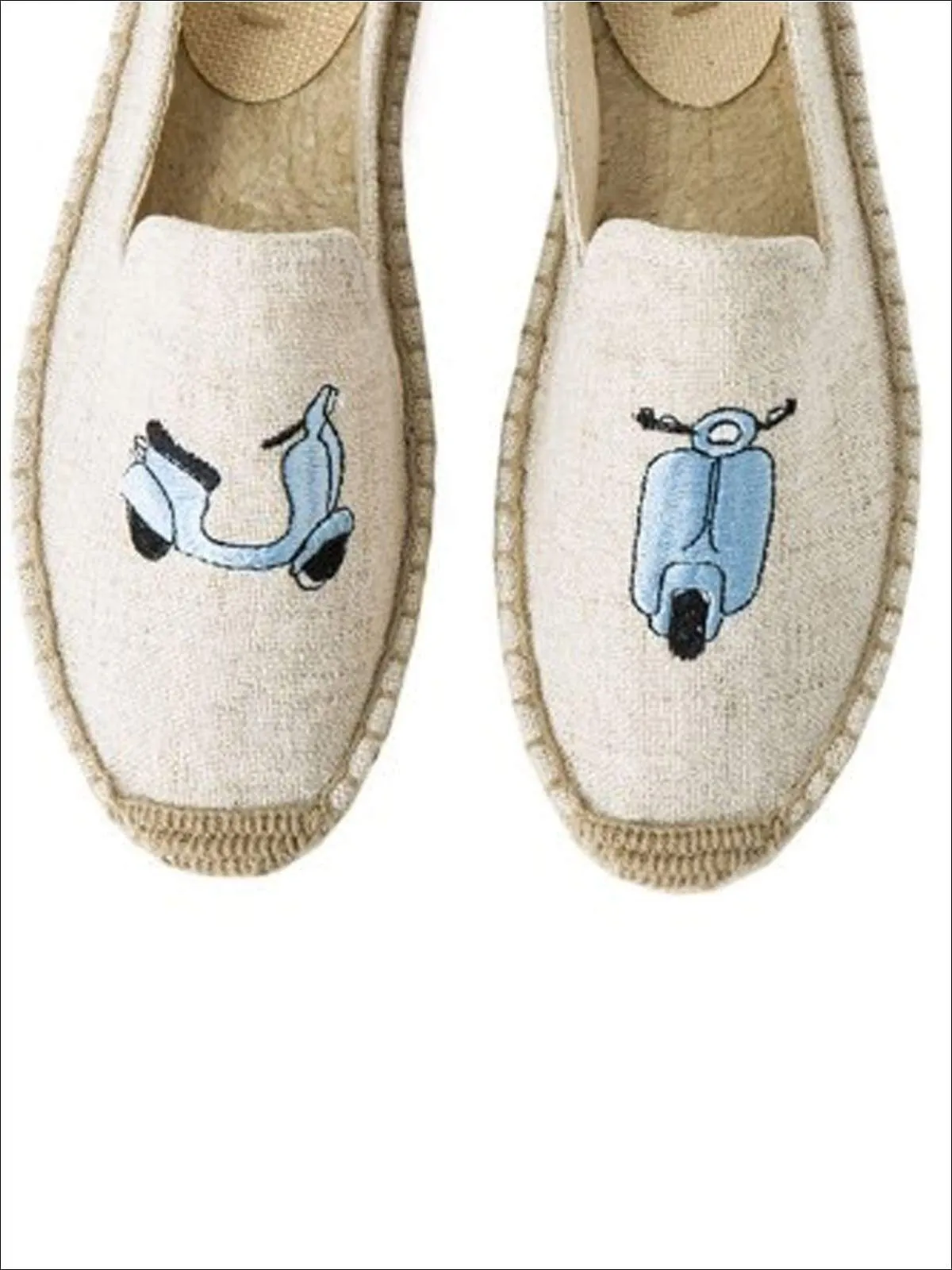 Women's Embroidered Espadrille Loafers (Multi Color Options) By Liv and Mia