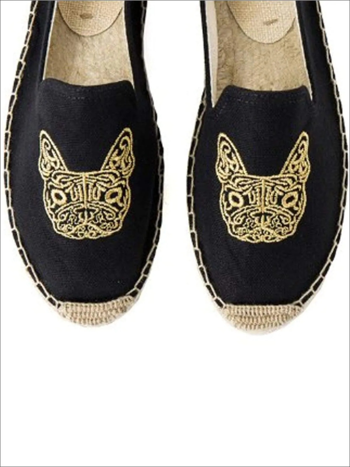 Women's Embroidered Espadrille Loafers (Multi Color Options) By Liv and Mia