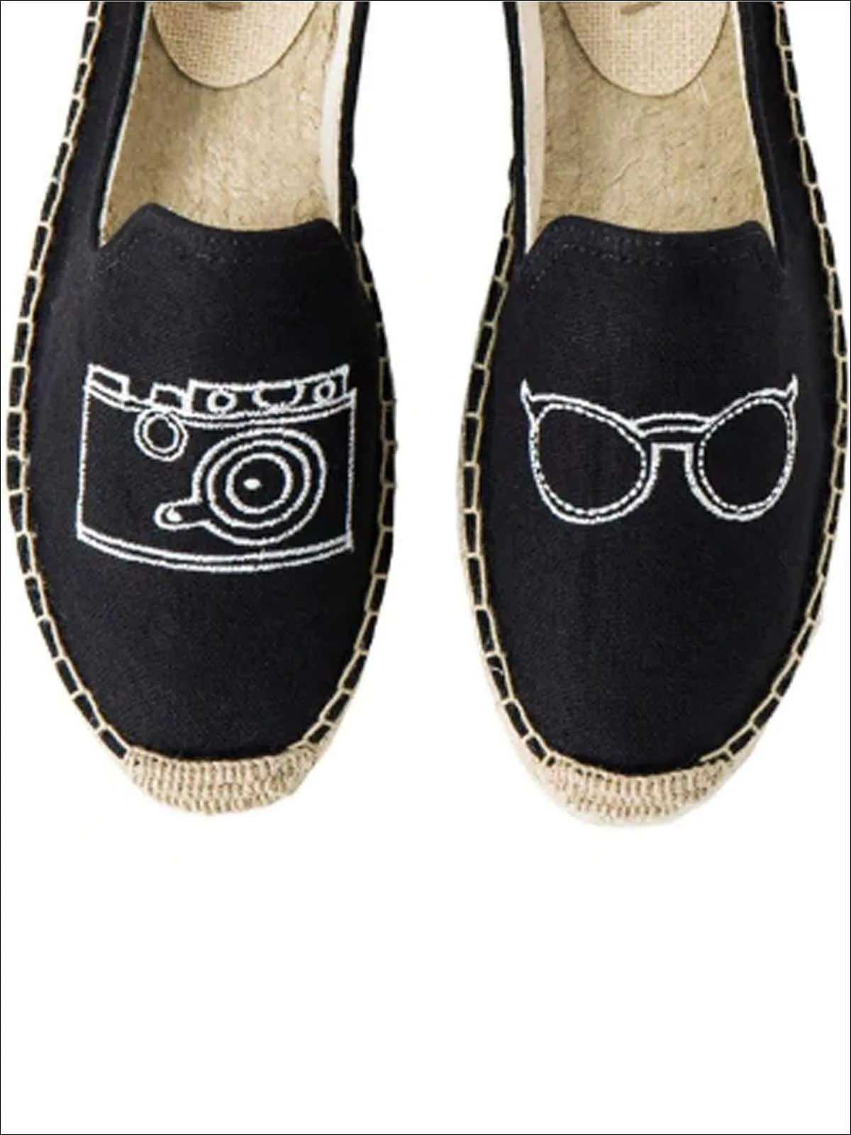 Women's Embroidered Espadrille Loafers (Multi Color Options) By Liv and Mia