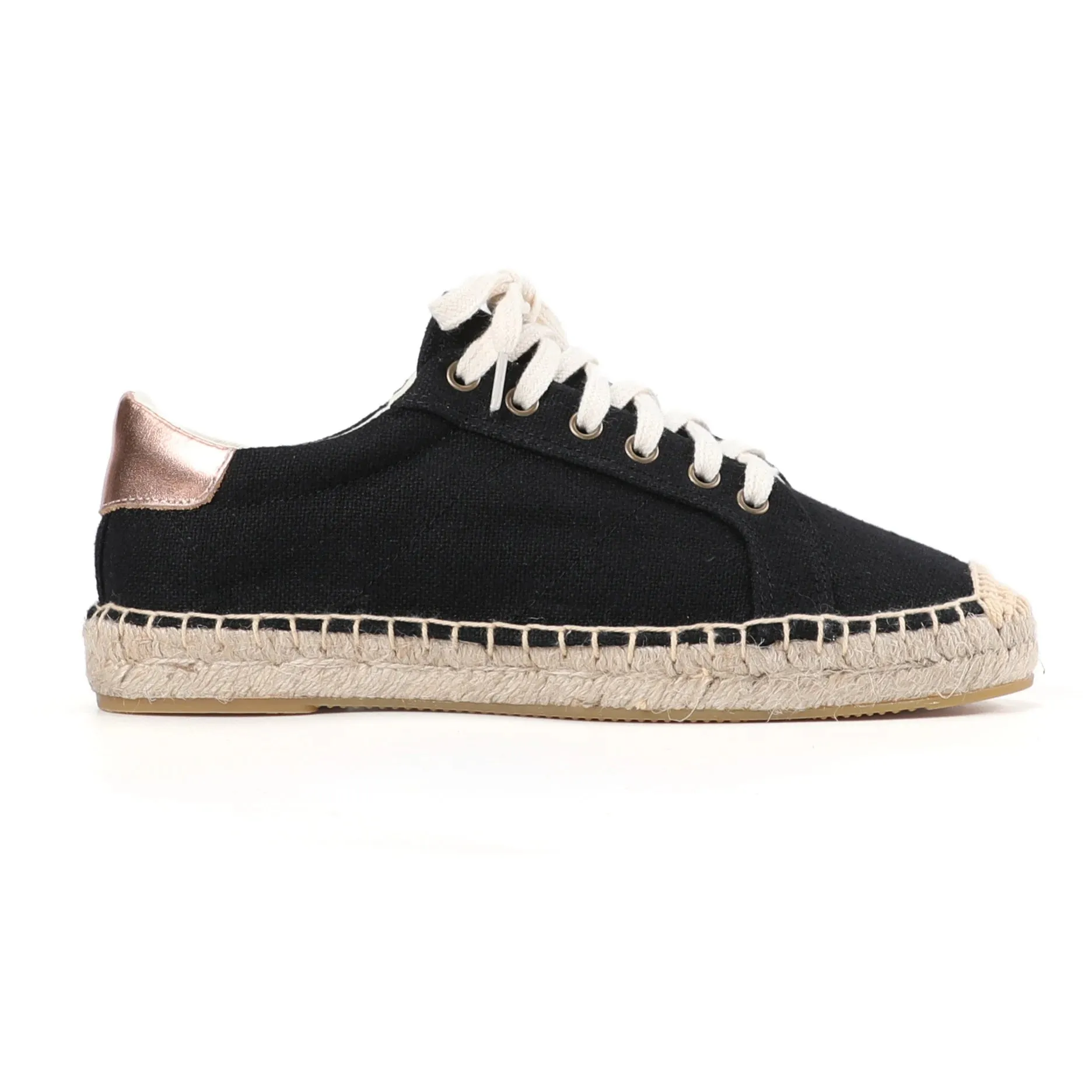 Women's Espadrille Work Shoes 2021 Real Sapatos Platform Cotton Fabric Lace-up Round Toe Solid Woman Espadrilles New Sports