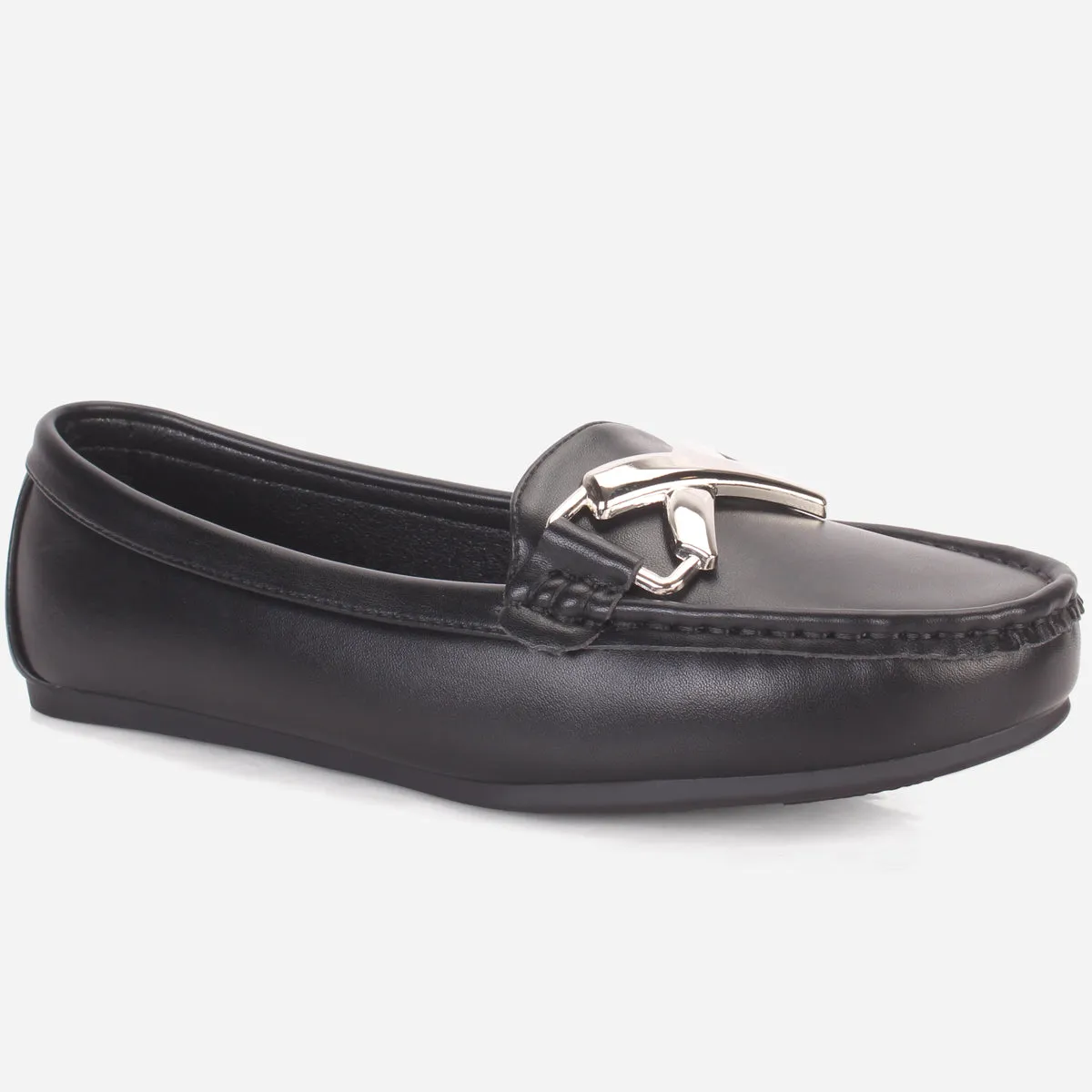 Womens "ISABEL" Flat Comfy Slide In Moccasins