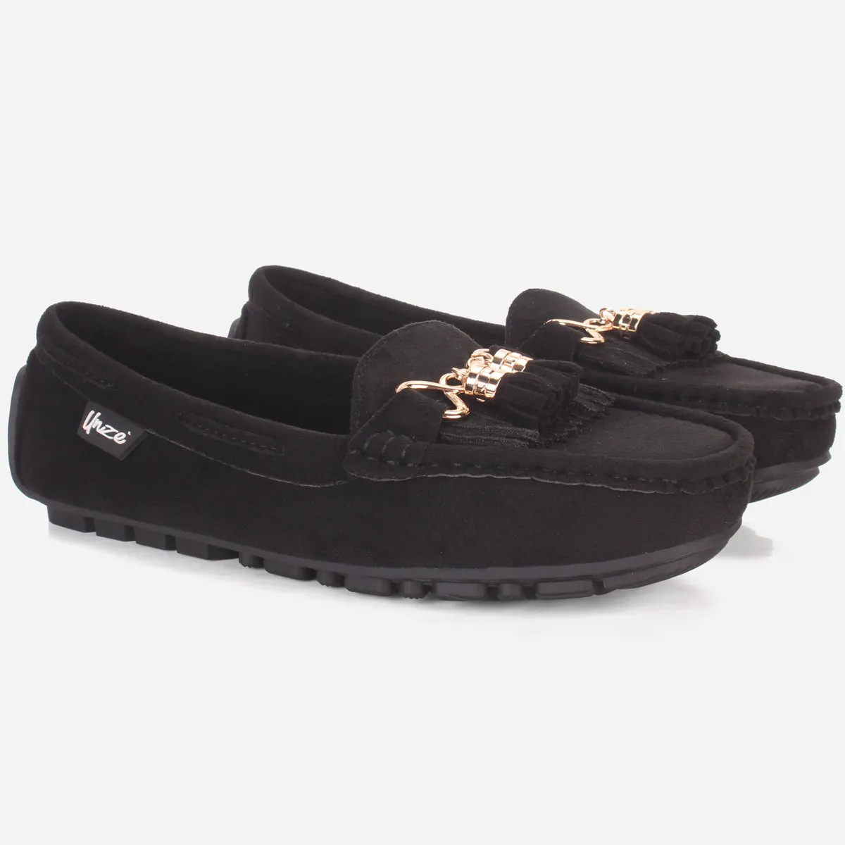Womens "ISSA" Flat Comfy Slide In Moccasins