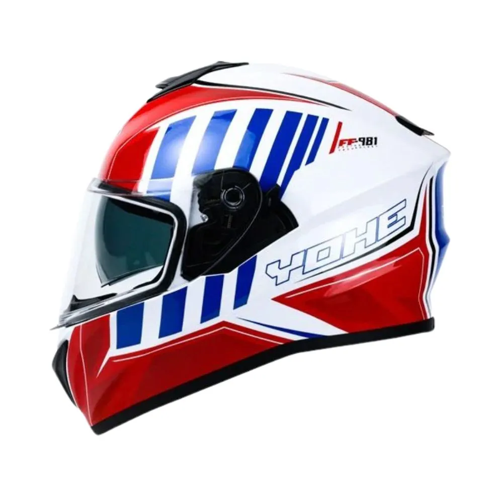 YOHE 981 Shinny Red/Blue/White Gloss Helmet