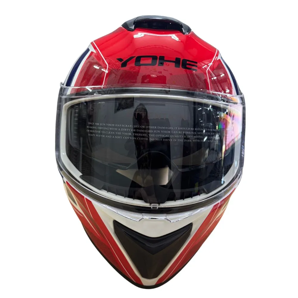YOHE 981 Shinny Red/Blue/White Gloss Helmet