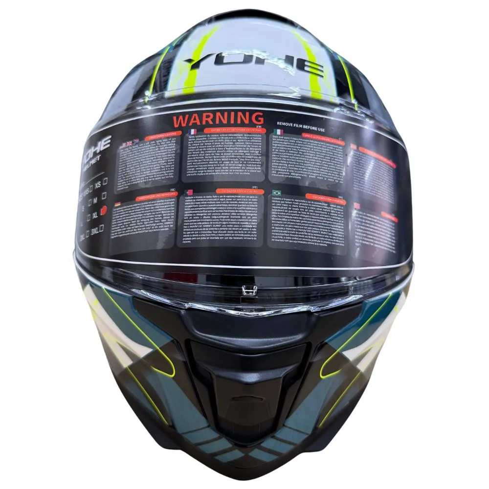 YOHE 987 Forward Gloss Turquoise/Green/Black Helmet